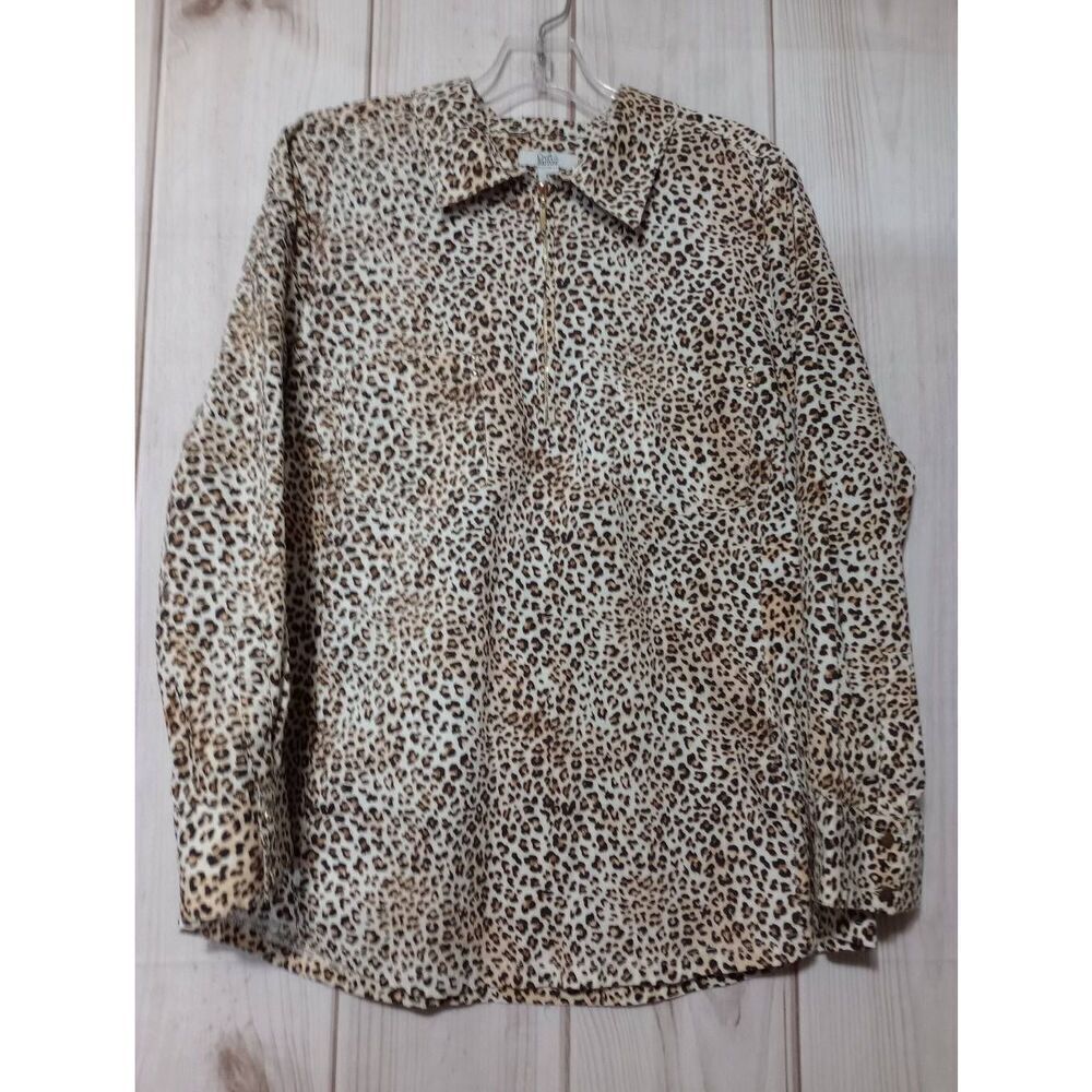 Croft and Barrow Shirt Ladies Extra Large‎ Animal Print #mobwife